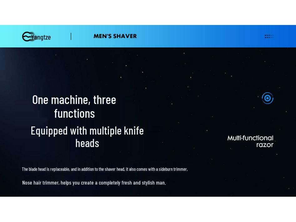 Мини-электробритва Yangzi для мужчин - Маленький триммер для бороды, Суперчистое стальное лезвие.
