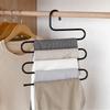 5-слойная S-образная вешалка для брюк, многофункциональная противоскользящая вешалка для брюк из нержавеющей стали, органайзер для гардероба, вешалка для шарфов, железная вешалка для брюк