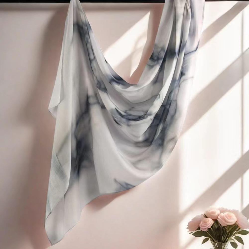 Breathable Floral Printed Shawl Scarves Watercolour Women Turbans Fashion Hijab Scarf