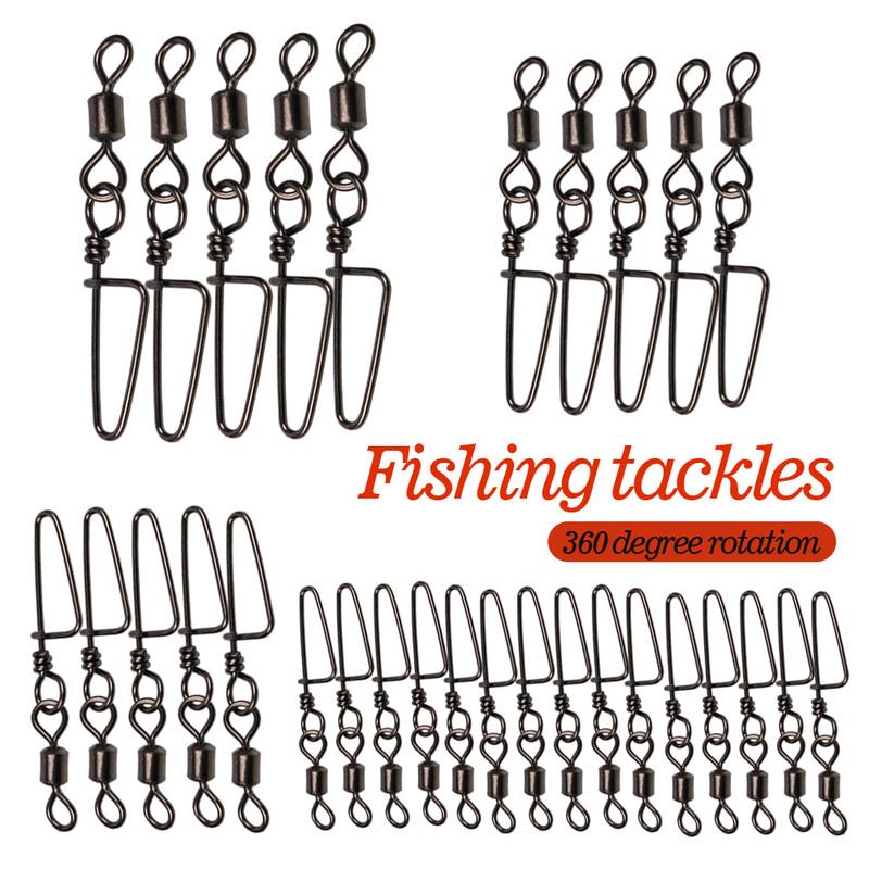 SOUGAYILANG Шарикоподшипниковые рыболовные вертлюжки с защелкой, вращающиеся вертлюжки для морской рыбалки, защелки, разъем