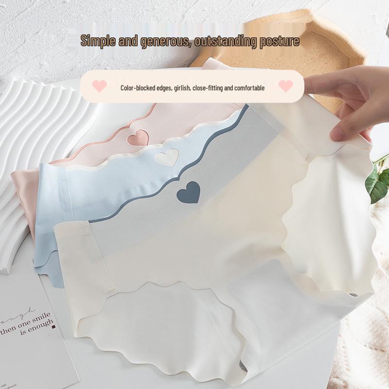 Women's Ice Silk Seamless Mid-Waist Briefs - Summer Thin Style, Plus Size, for Teenage Girls