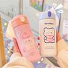 380ml Stainless Steel Thermos Vacuum Flask Creative Straw Cup Cute Thermal Insulation Water Bottle Practical Gift About