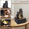 Настольный фонтан Офис Дом Настольный Декор Водопад Релаксация Медитация Творческий Мягкий Свет Текущая Вода Украшения