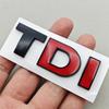 VEMZG1 3D ABS Black Logo TDI Emblem Car Trunk Badge For VW Passat Jetta Touareg Tiguan Touran Golf 4 5 6 Caddy TDI Sticker Accessories