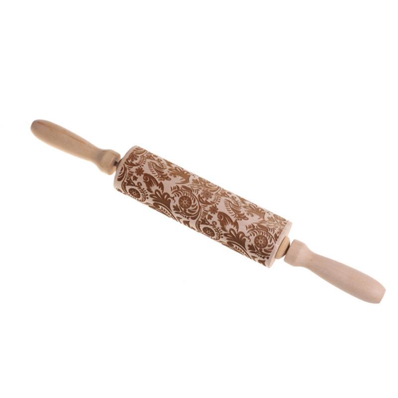 Рождественские скалки Рок Деревянная прокатка Тиснение Выпечка Печенье Бисквит Помадка Торт С рисунком