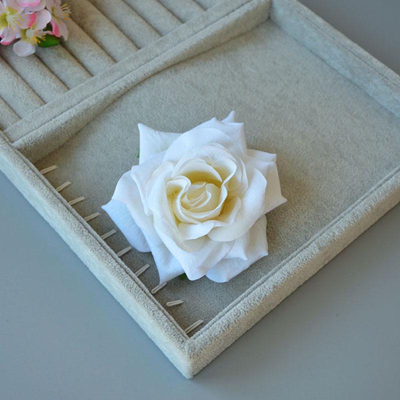 Винтажная красная роза заколка для волос сбоку для танцевальных выступлений