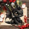 Акриловый декоративный кулон «Черный дракон», автомобильные аксессуары, украшение для внутреннего зеркала заднего вида, рождественская елка, 2D-плоский кулон, сумки и брелки
