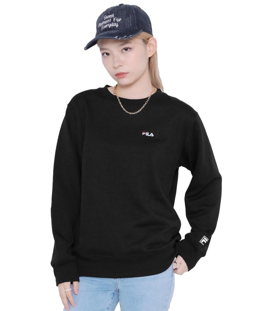 Fila Толстовка, Внутренняя сторона с начесом, Мужская, Женская, Толстовка, Круглый вырез, Круглый вырез, Пуловер, Длинный рукав, Один элемент, Вышивка логотипа, Стандартный,