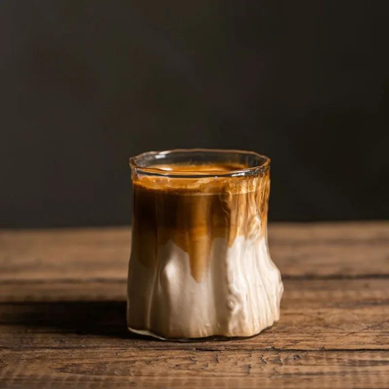 Кофейная чашка Белая чашка Нишевая Винтажная чашка для латте Высокотемпературная стеклянная чашка Высококлассная американская кофейная чашка