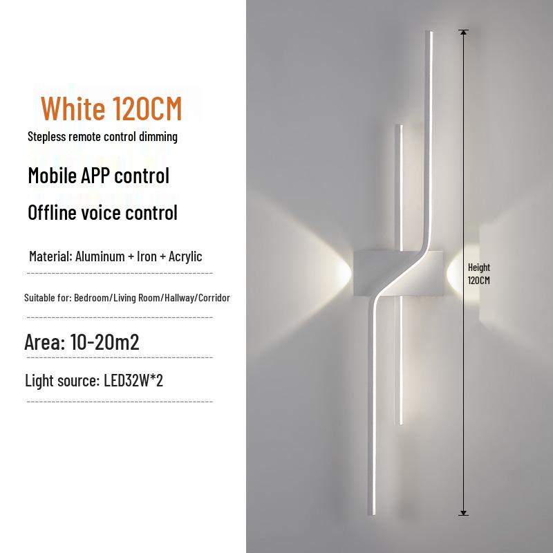 Minimalist Long Strip Light for TV Background, Bedroom, or Staircase Decor