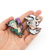 2-12pcs One Piece Metal Enamel Pins Anime Cartoon Brooches Luffy Zoro Sanji Chopper Badges For Clothing Bag Hat Accessory Gifts