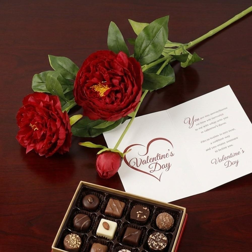 3 Heads Cotton Rose Artificial Peony Flower Real Touch Handmade Faux Peony Branch Artificial 74cm Fake Flower