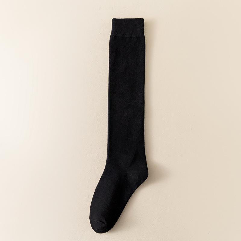 Женские длинные носки выше колена, облегающие, черные, тренд осени/зимы, японский стиль.
