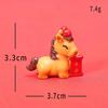 2026 Year of the Horse Resin Lucky Pony Figurines Small Ornament Cute Wealth Mini Decor for Chinese New Year