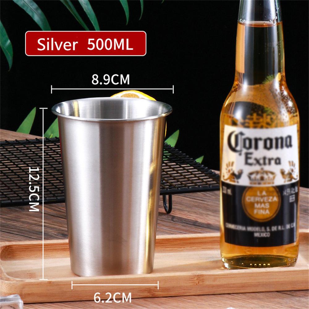260-600ML 304 Stainless Steel Metal Cup Whisky Beer Cups White Wine Coffee Tumbler Travel Camping Mugs Drinking Coffee Tea Mug