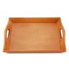 Wooden Serving Tray Plate for Tea Set Fruits Candies Food Towel (Dark Color)