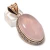 Подвеска из натурального розового кварца ручной работы из меди 2,21 дюйма f8t74