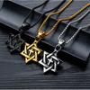 Hexagram Men's Necklace, Hip Hop Cross Pendant, Long Style