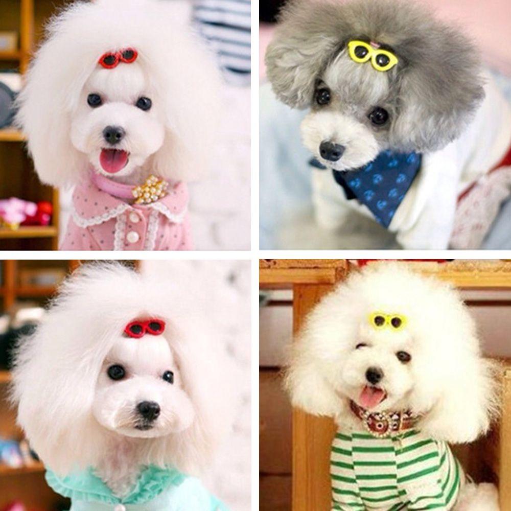 Pet Supplies Lovely Puppy Bows Sunglasses Hair Barrette Hairpins Hair Clips