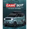 1/24 WuLing MINI EV GAME BOY Alloy Car Diecasts & Toy Vehicles Car Model Sound and Light Pull Back Car Toys for Kids Gifts