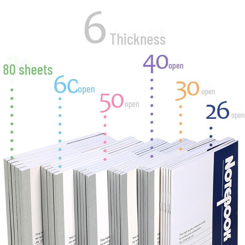 Тетрадь для школьников Qinglian A5 — толстая тетрадь в мягкой обложке для офиса и школы.