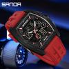 SANDA 6321 Outdoor Sports Watch Men's Electronic Quartz Dual Movement 5ATM Waterproof, Luminous, Seismic, and Drop resistant