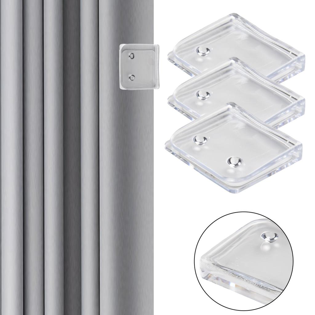 4 шт. Зажимы для душевой шторы, Зажим для шторы на дверь, Зажим для фиксации душевой шторы