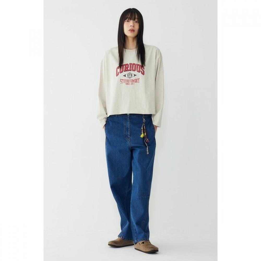 Studio Tomboy Back Banding Pigment Denim Pants 9176162971ar