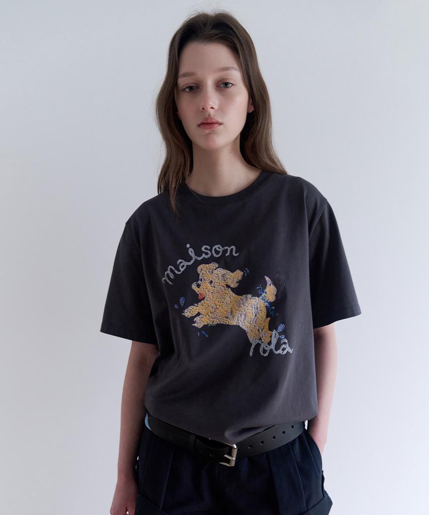ROLAROLA Футболка Rola Puppy Friends Угольный