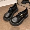 Модные весенне-летние новые женские туфли в стиле ретро с круглым носком и толстой подошвой, увеличивающие рост, простые, удобные, повседневные женские туфли