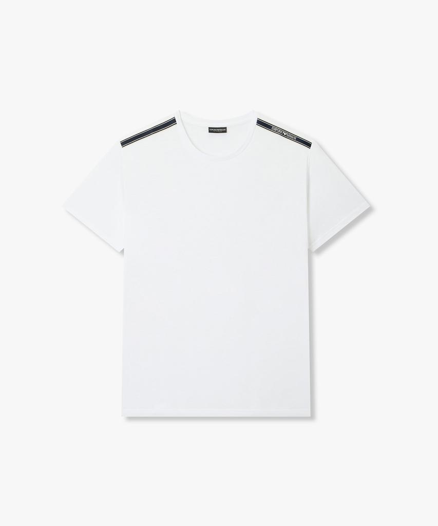 EMPORIO ARMANI UNDERWEAR Men'S Shoulder Logo Beachwear T-Shirt_White 0816134049