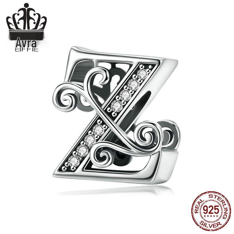 Avle Браслет из стерлингового серебра 925 пробы с английскими буквами и бусинами