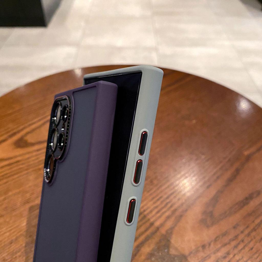 Frosted Skin-Feel Lens Fine Hole Case for Samsung S24 Ultra/S24/S24 Plus