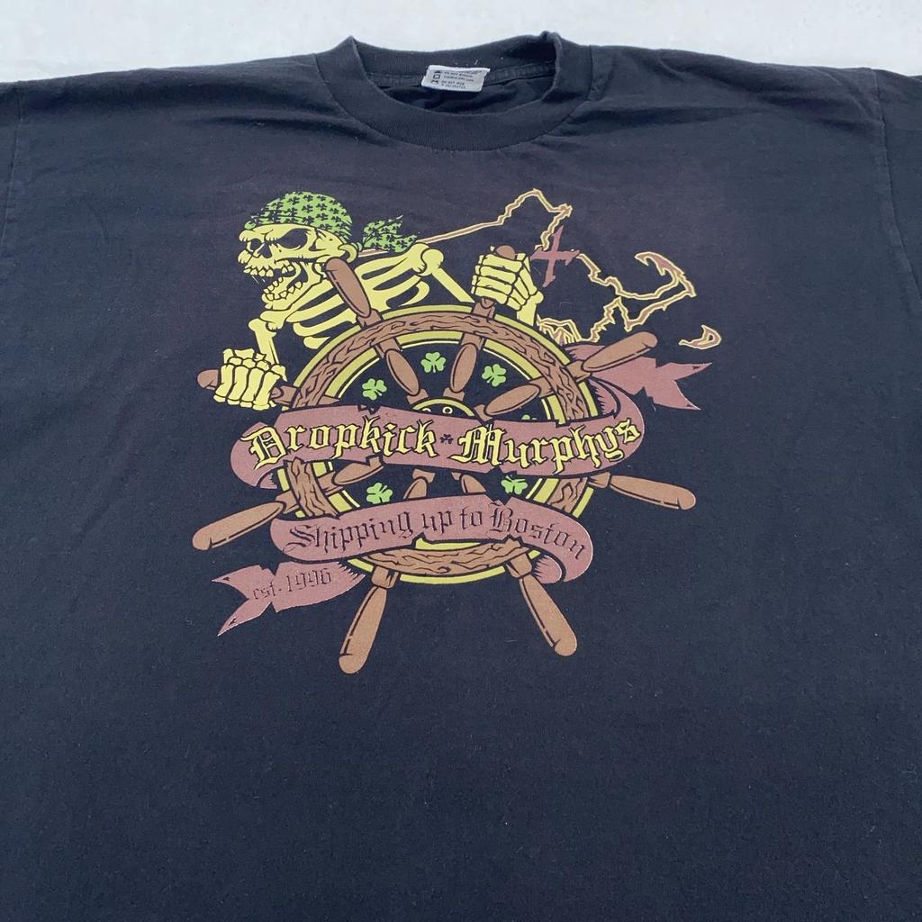 Dropkick Murphys Футболка Shipping Up To Boston Мужская XL Панк-рок группа Скелет