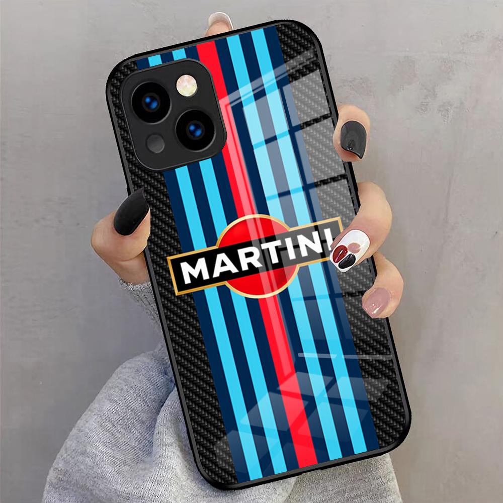 Чехол для телефона Racing M-Martini-ES для iPhone 17 Pro Max 16 15 14 Pro Max 13 11 X Xs Xr 8 7 Plus Стеклянная крышка