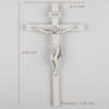 DevotedWalls Handmade White Crucifix for Wall Decor White Crucifix Spiritual Gift Stone Finish 9 Inches Heigh Wall Crosses Jesu