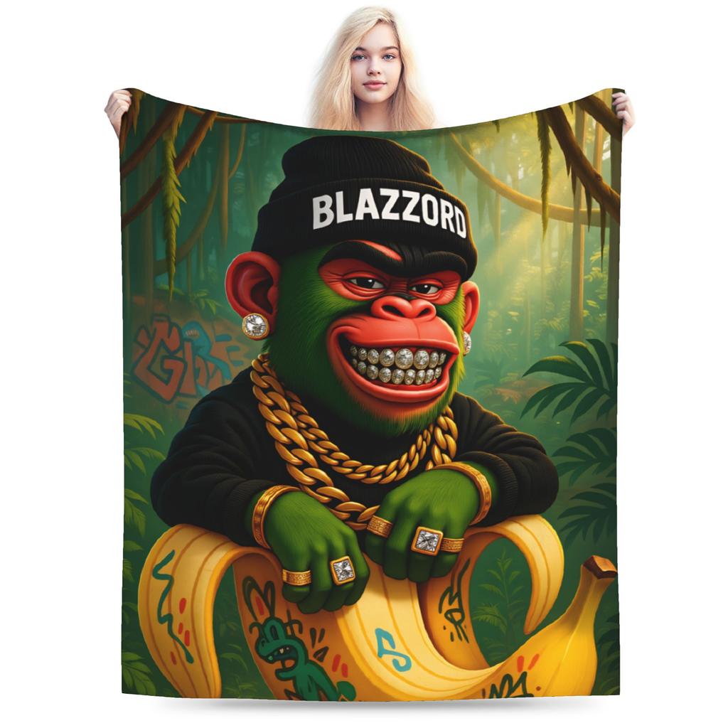 Ballerina Uchina Funny Italian Brainrot Meme Plush Blanket Students Flannel Throw Blanket For Couch Sofa Bed Warm Bedspread
