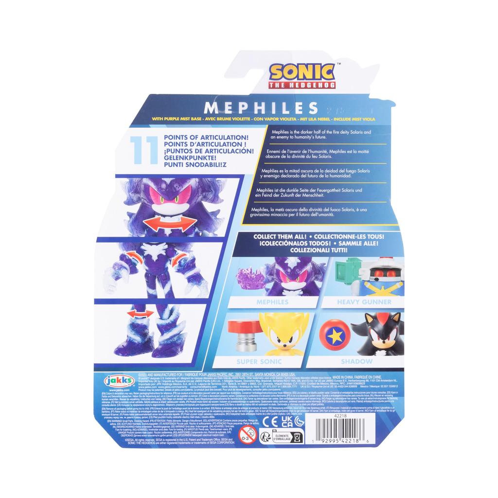 Sonic the Hedgehog 4" Consolidated Figure Mephiles the Dark Purple Mist Base