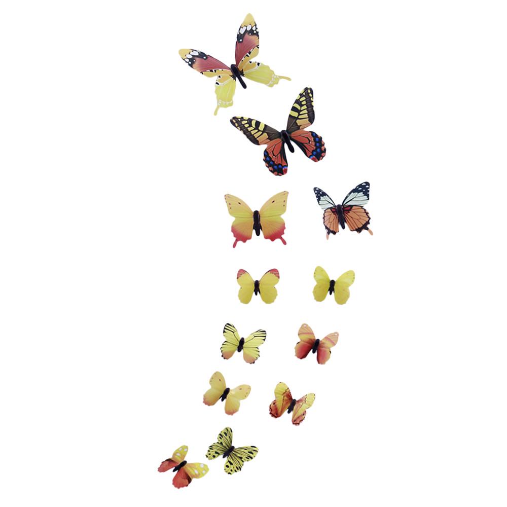 12pcs Butterfly Design Decal Art Wall Stickers Room Magnetic Home Decor