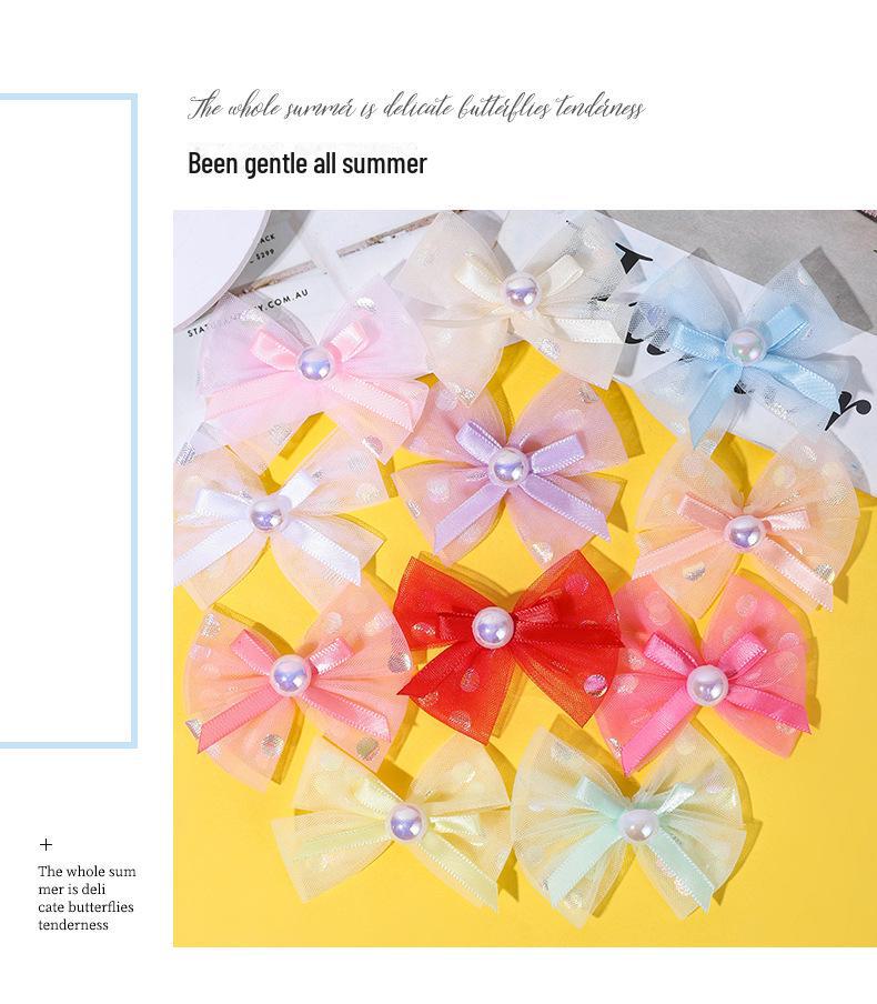 Сетчатый бант из бисера своими руками, детский головной убор и аксессуары для украшений