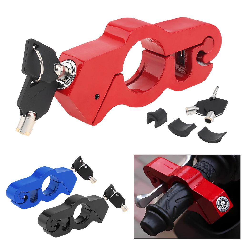 1piece Heavy Duty Adjustable Anti Theft Handlebar Lock for Motorcycles Mopeds Sports Bikes Scooters and ATVs with 2 Keys