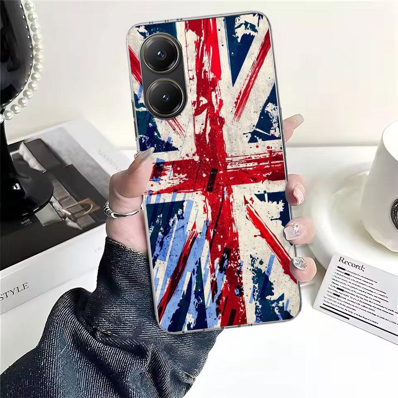 Флаг Великобритании Union Jack Англия Мягкий чехол для телефона для Xiaomi Redmi 15C 15 13C 13 Poco X5 X6 X7 F7 Ultra M7 12C 12 10 10C 9C 9A 9T 9 Fun
