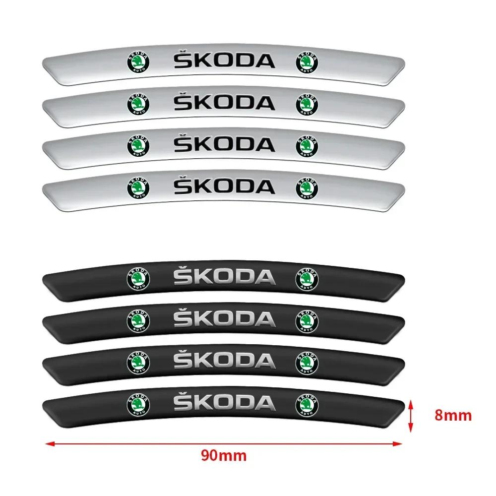 Car Wheel Eyebrow Sticker Car Wheel Sticker Car Exterior Accessories For Skoda Virs Fabia Octavia 3 Kamiq Karoq Kodiaq Rapid A5 kyvc74
