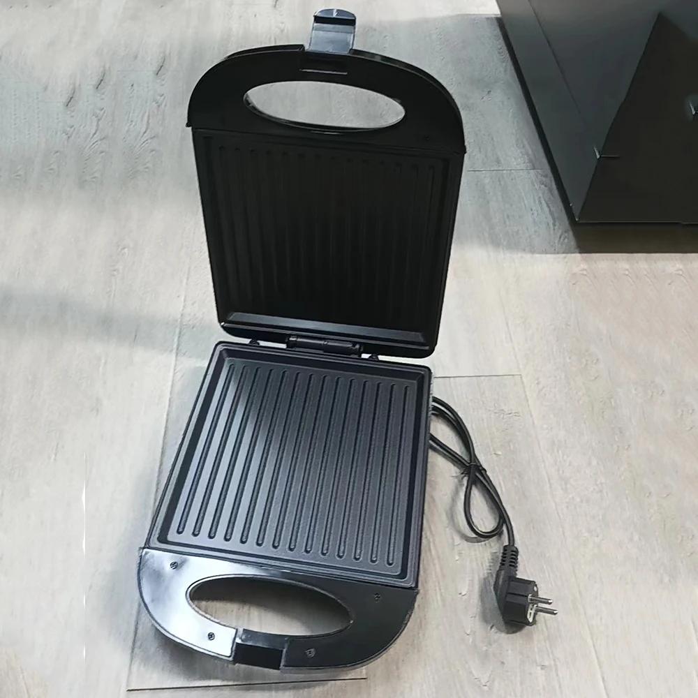 Пресс-гриль для панини, сэндвичница для помещений, большой универсальный гриль с антипригарным покрытием, открывается на 180 градусов, подходит для любого типа и размера продуктов