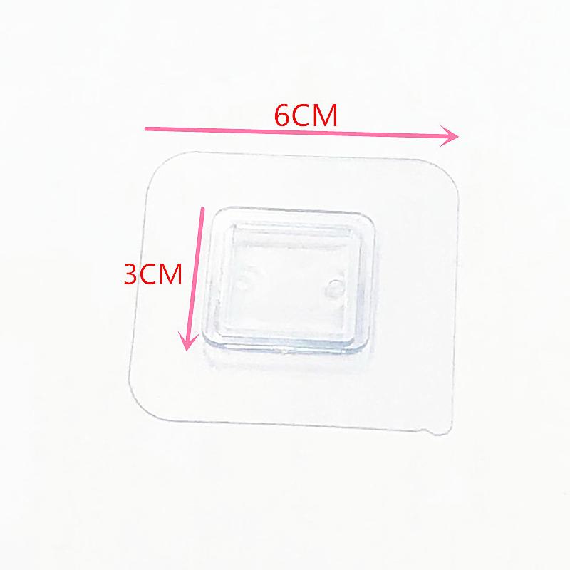 1 шт. Настенный самоклеящийся крючок Прозрачная проволочная полка Настенное крепление Наклейка Двусторонний фиксирующий патч для кухни, ванной комнаты, гаджет