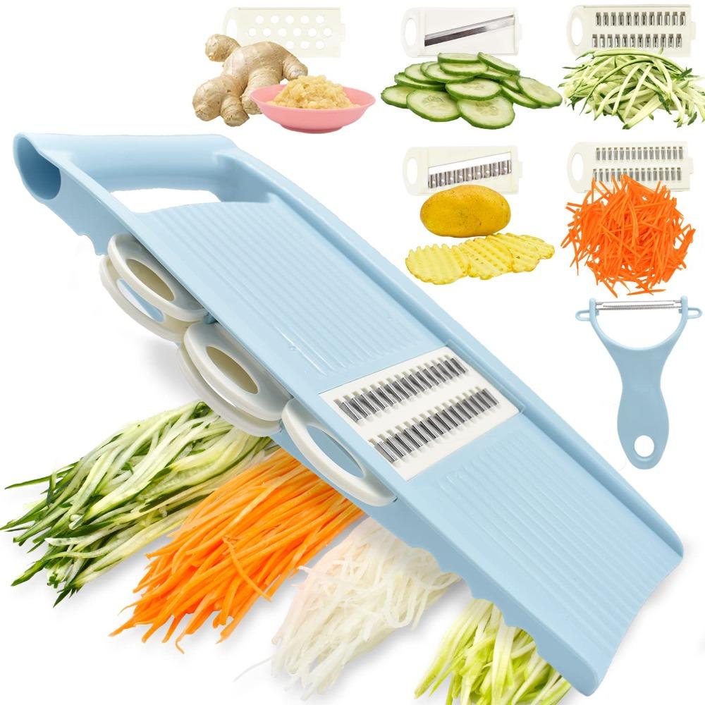 Stainless Steel Mandoline Slicer Adjustable Julienne Shredder Vegetable Peeler  Potato Chip