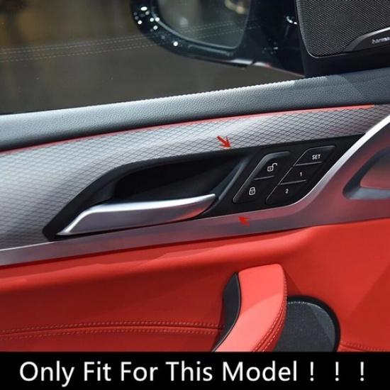 For BMW X3 G01 X4 G02 - Carbon Fiber Car Door Handle Panel Frame Trim