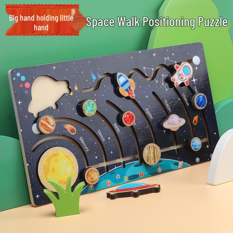 Kids' Educational Toy: Solar System Maze Puzzle for Early Learning and Science Exploration