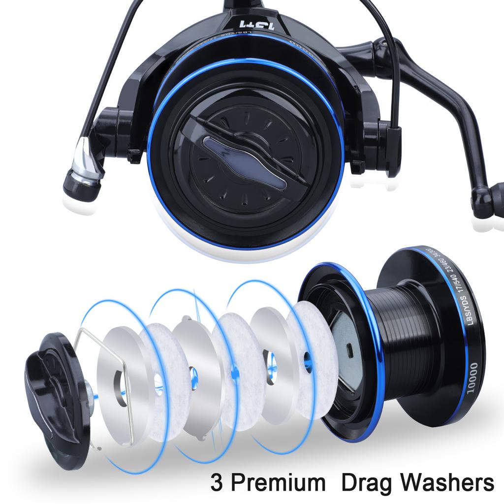 Спиннинговая рыболовная катушка серии 8000-10000, ультраплавная, алюминиевый корпус, максимальная нагрузка 10 кг, для фидерной и карповой рыбалки, катушка для рыбалки Песка