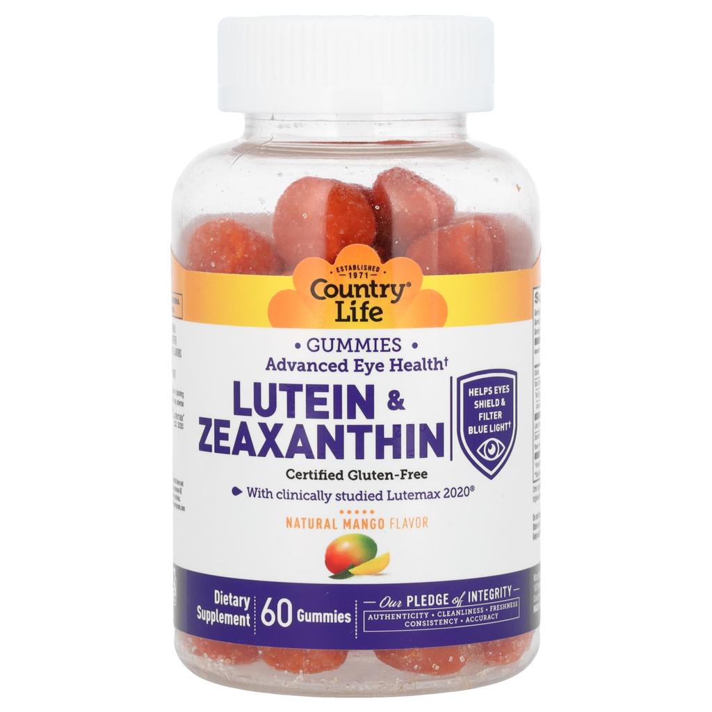 Lutein & Zeaxanthin Gummies, Natural Mango, 60 Gummies